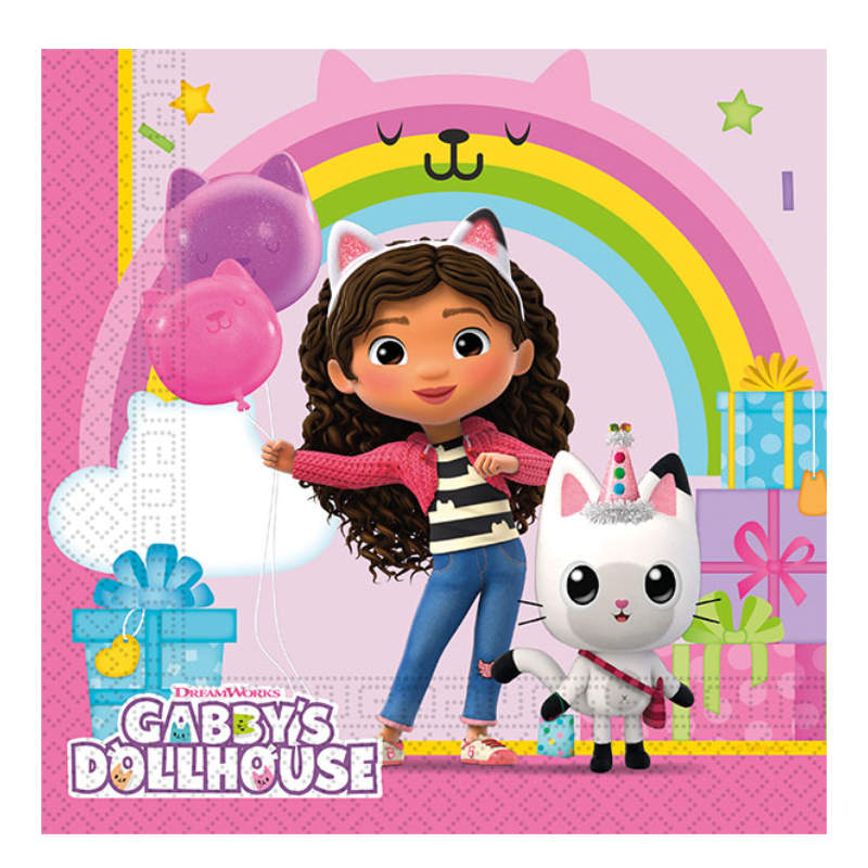 Kindergeburtstag-Servietten-Gaby-s-Dollhouse