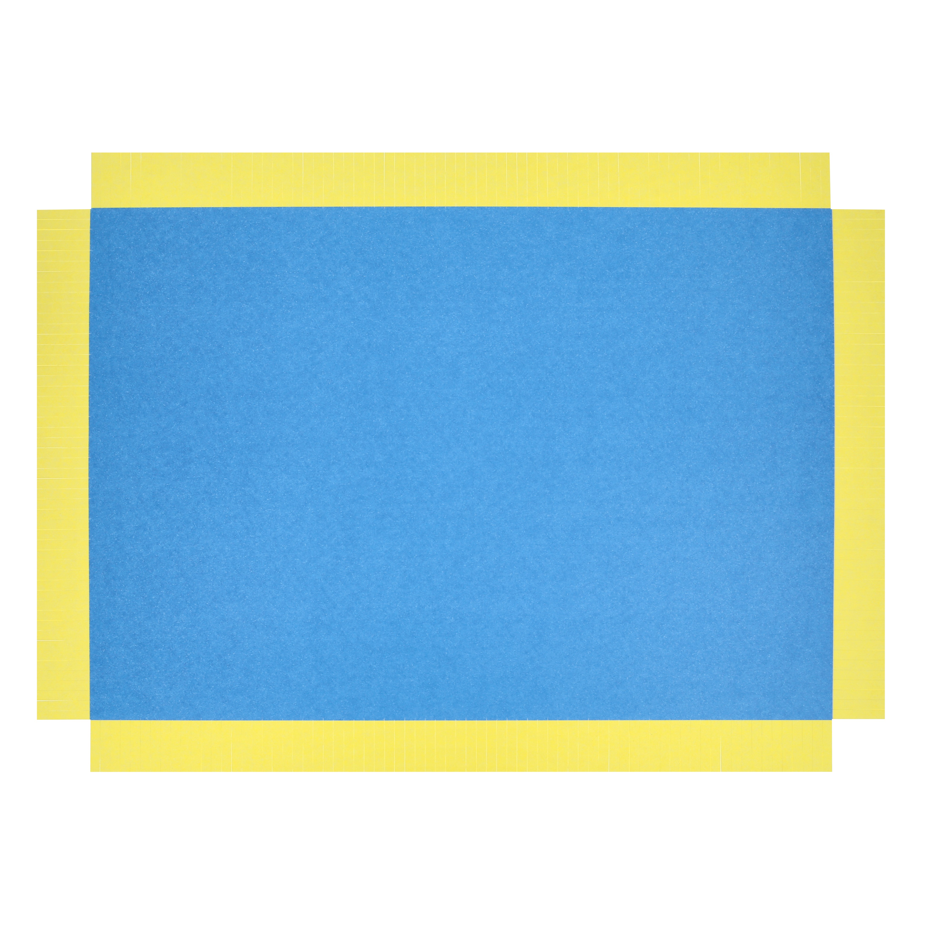 blaues Brett, blaues Papier, gelbes Klebeband, Bastelbord, rechteckige Platte