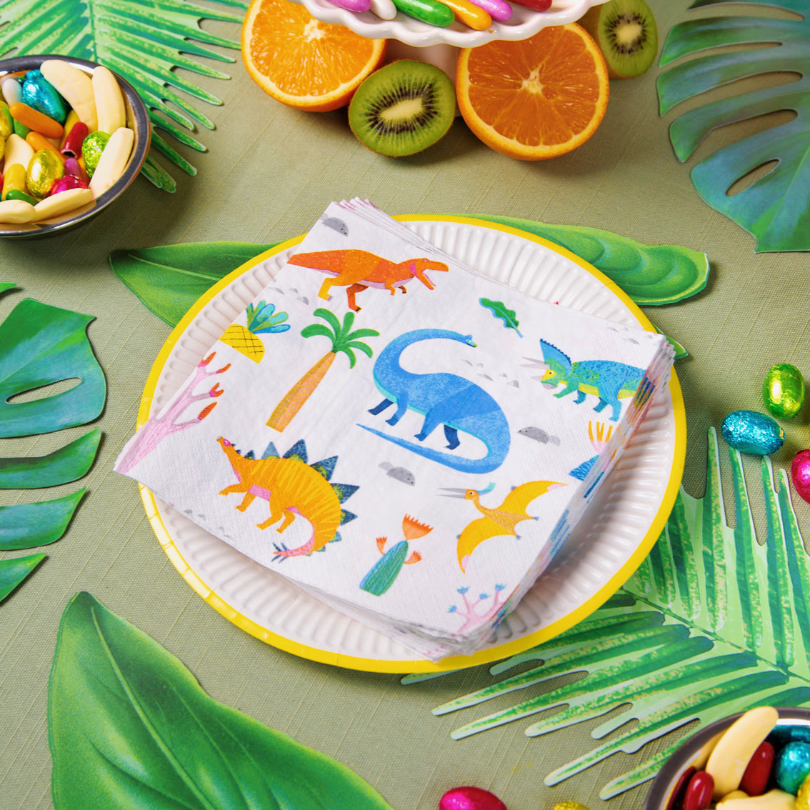 Dinosaurier Serviette, Dinosaurier Muster, Papier Serviette, Kinder Tischdekoration, Napkin Print
