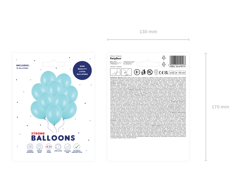 Balloon-Set, Latex-Ballons, Hellblau, Ballon-Cluster, Partyzubehör
