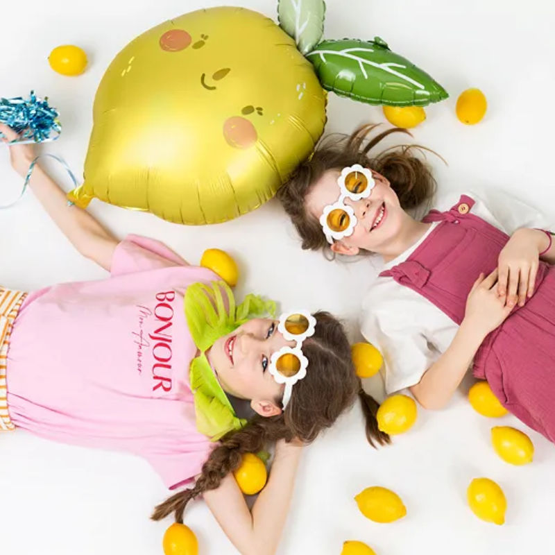Kindergeburtstag-Folienballon-Zitrone-2