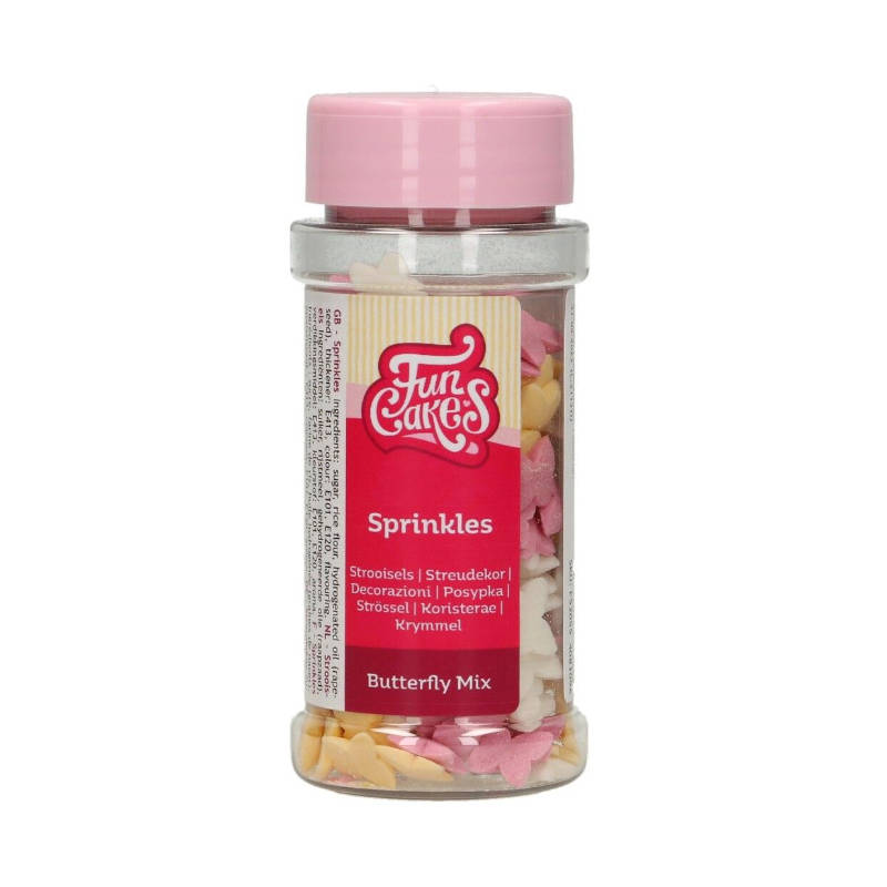 Kindergeburtstag-Funcakes_Zuckerstreusel_Schmetterlinge_Mix_50_g