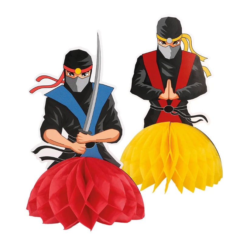 Kindergeburtstag-Tischdekoration-Ninja-Party