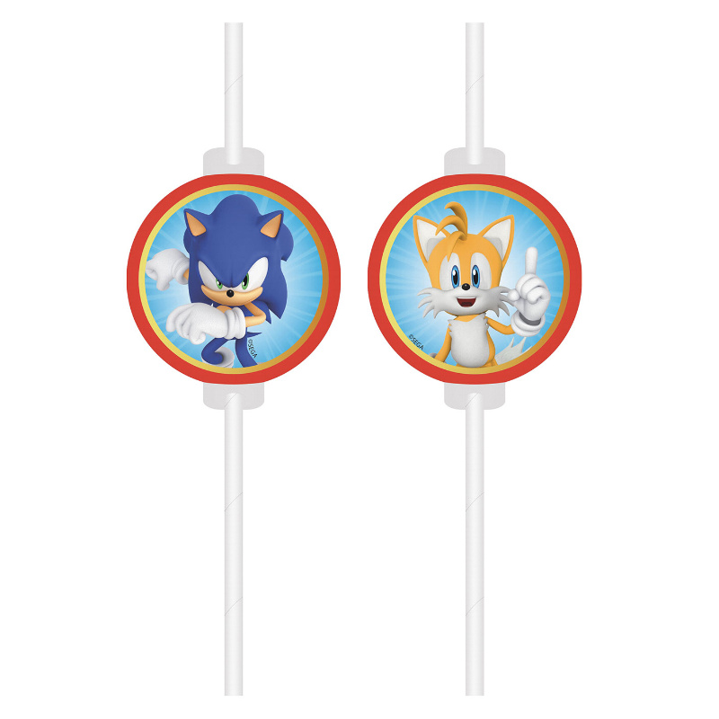 Pailles en papier Sonic, 4 pcs.
