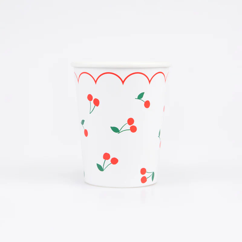 Partybecher Meri Meri Kirschen, 8 Stk.