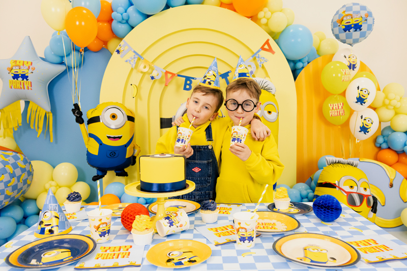 Minion, Party, Birthday, Yellow, Cake