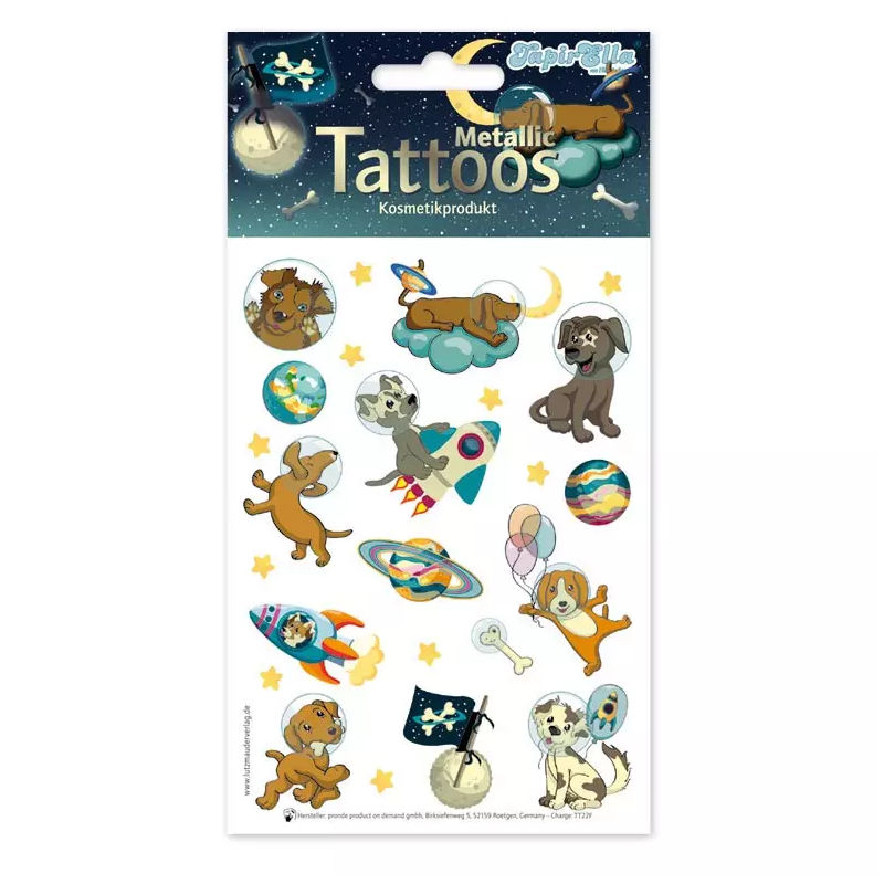 Kindergeburtstag-Tattoos-Hunde-im-Weltraum-1