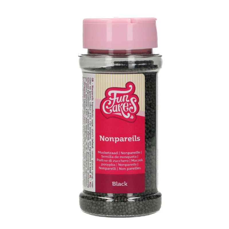 Funcakes Zuckerstreusel Nonpareils Black, 80g