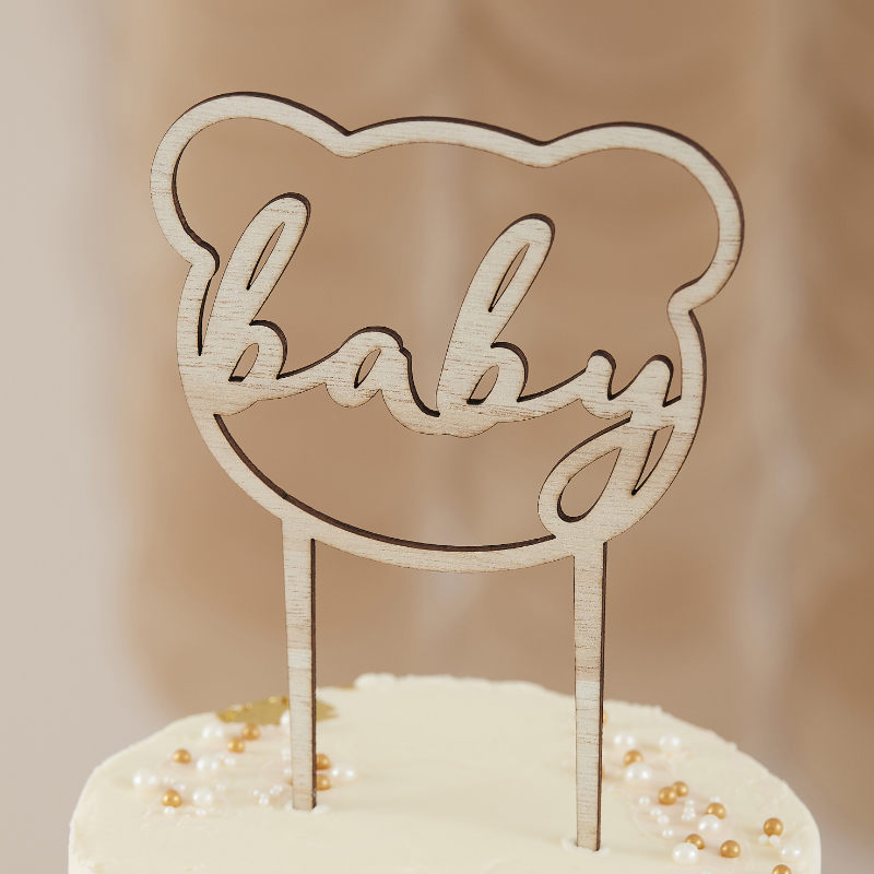Kindergeburtstag-Cake_Topper_Holzbaer_Baby_1