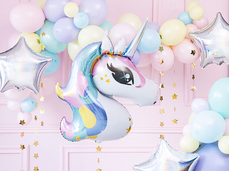Einhorn Ballon, Hochzeit Dekoration, Pastell Farben, Luftballon, Sterne Dekoration