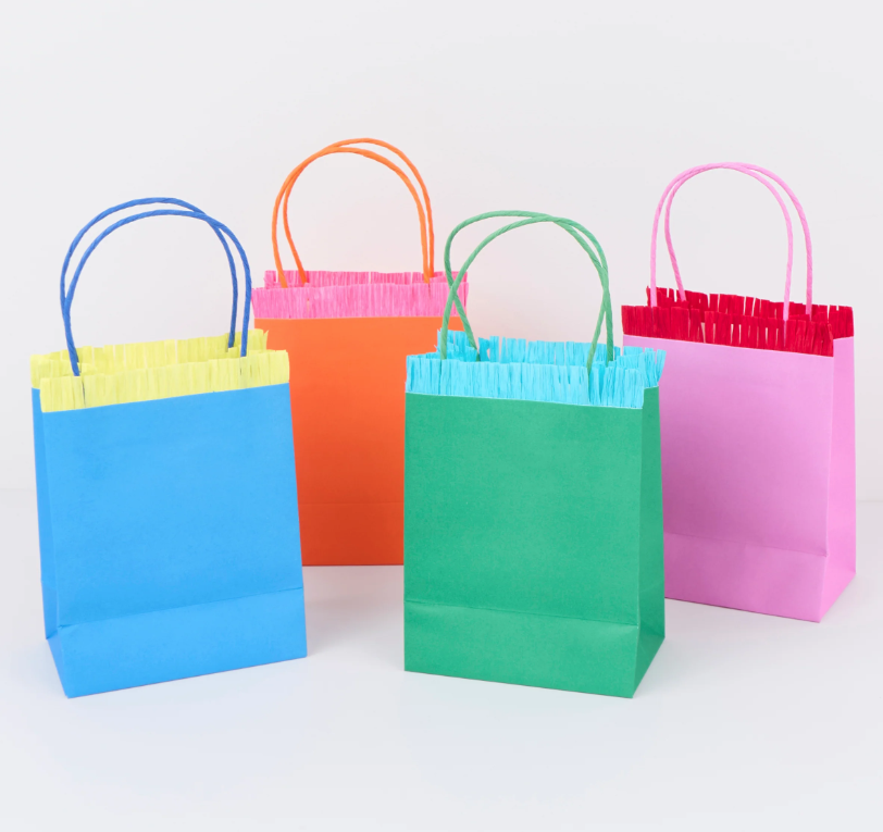 Geschenktüte, Papierbeutel, bunt, Griff, Einkaufstasche