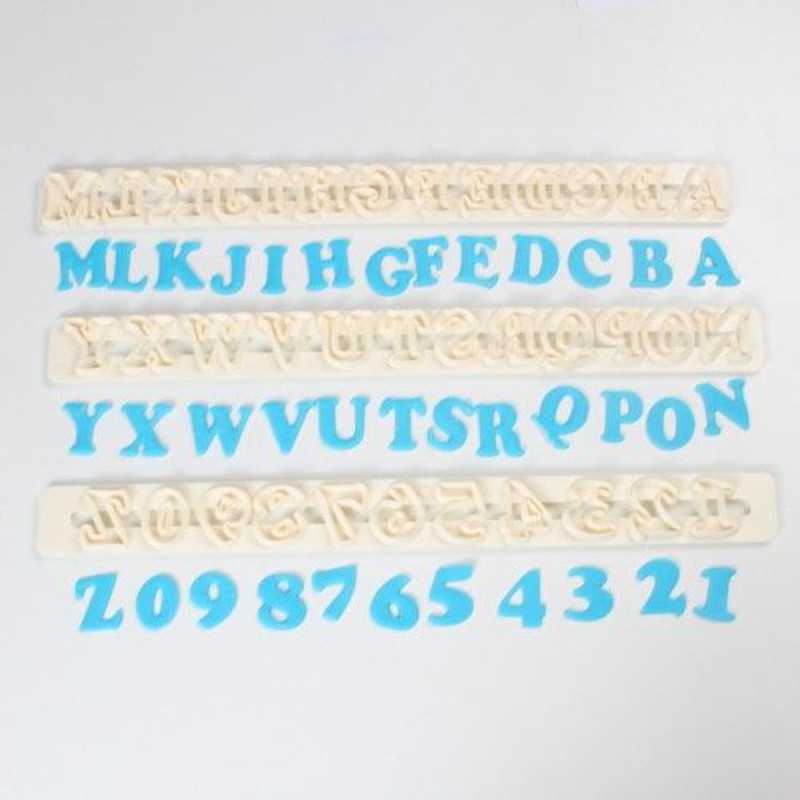 Fondant-Buchstabenschablone, 1 Stk.