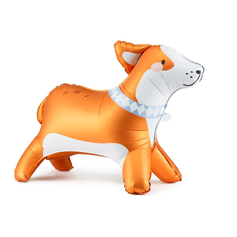 Kindergeburtstag-Folienballon-stehend-Corgi-1