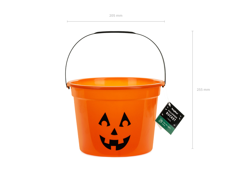 Halloween, Bucket, oranger Eimer, Plastikeimer, Jack-o-Lantern Eimer