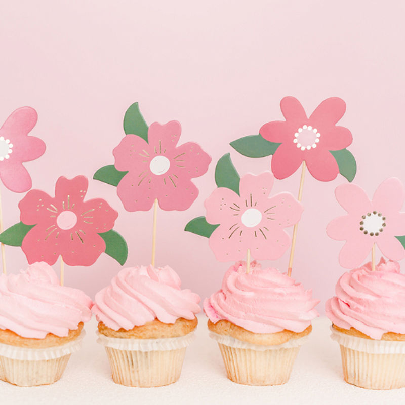 Kindergeburtstag-Cake_Topper_Blumen_Mix_1