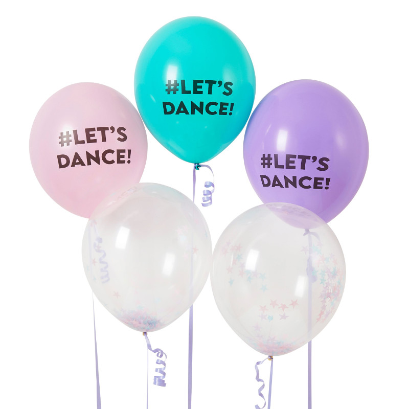 Luftballons Set Let's Dance Birthday Beats, 5 Stk.