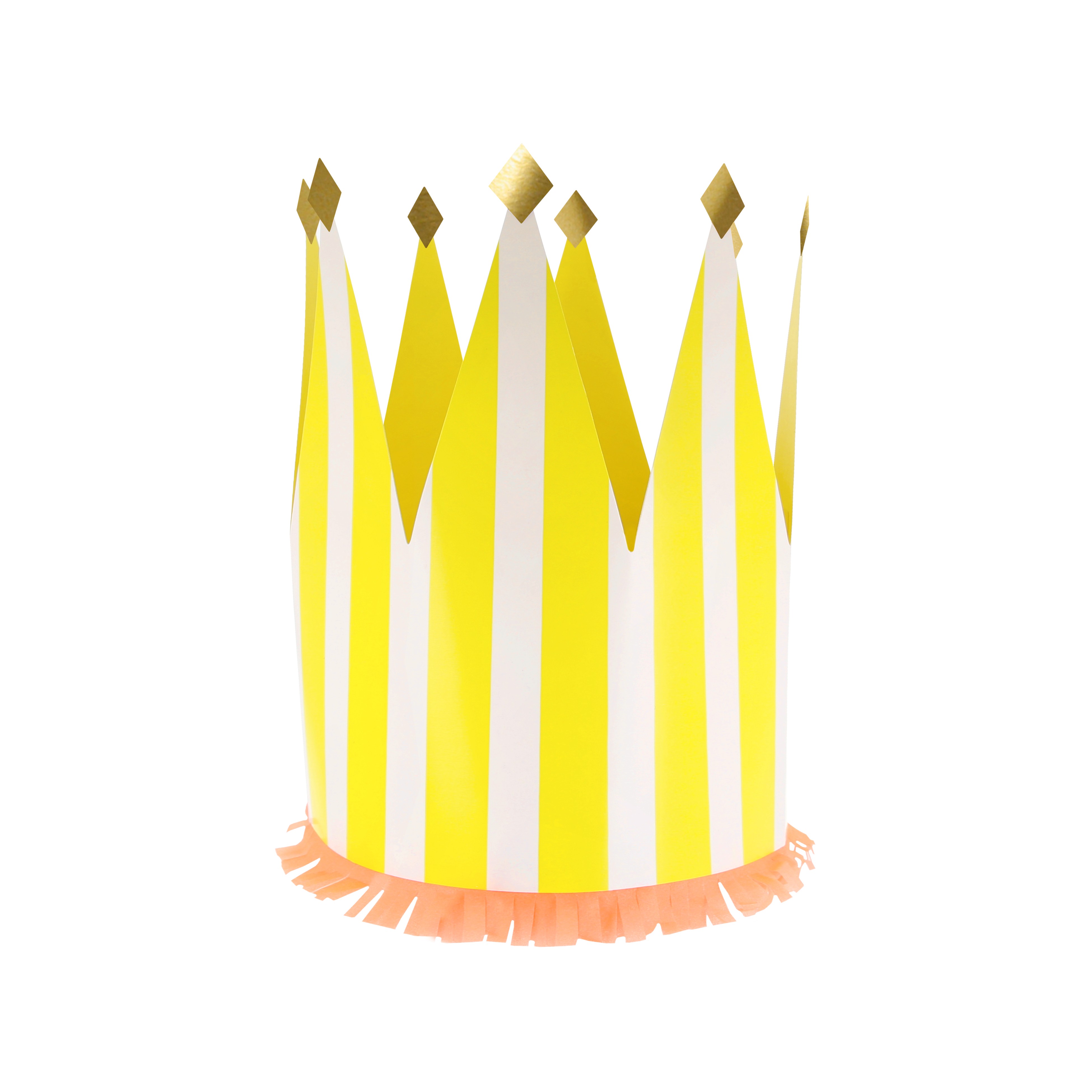 Kronen-Schmuck, Gelb, Papierkrone, Party-Accessoire, Kuchenkrone
