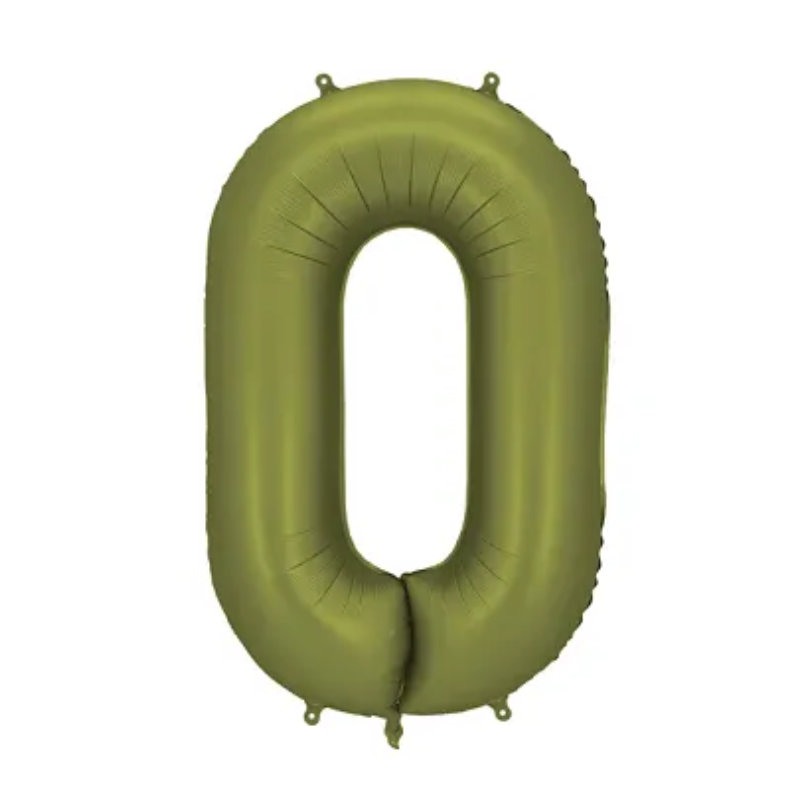 Ballons aluminium 0 vert olive, 1 pcs.