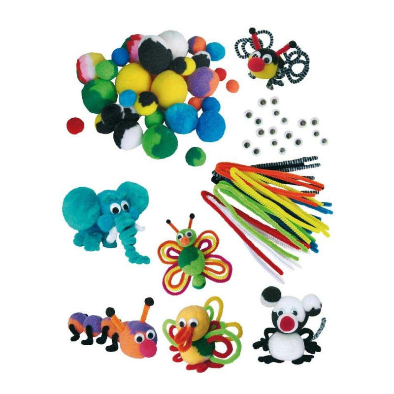 Kindergeburtstag-Bastelset-Pom-Pom-Tiere-1