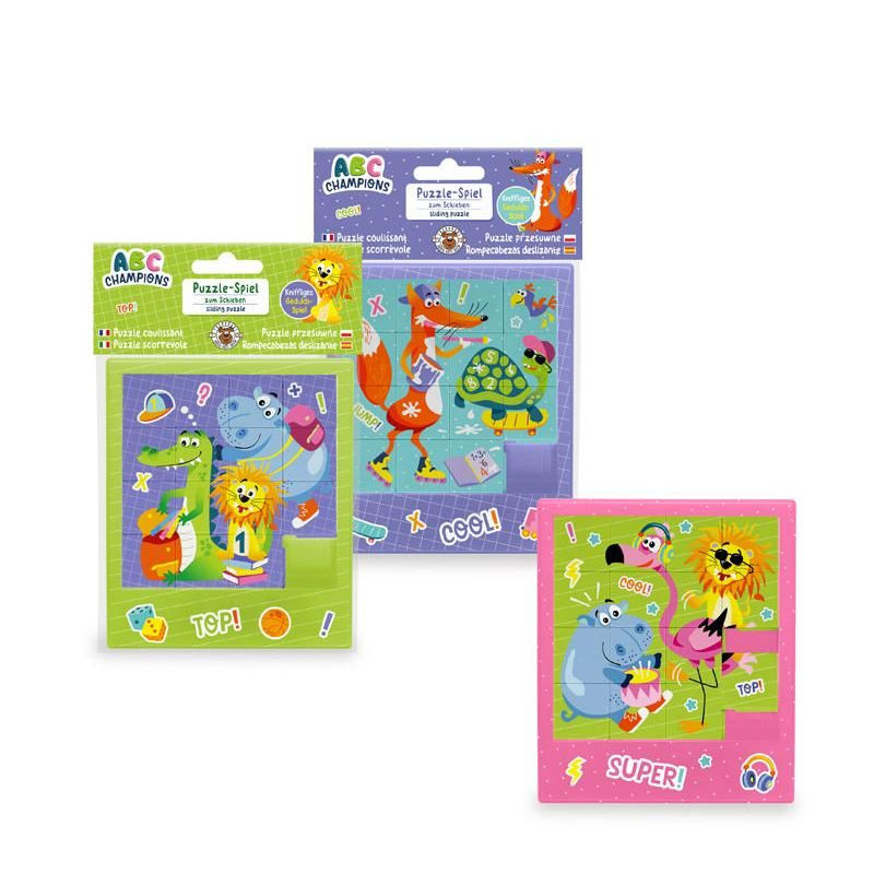 Puzzle coulissant ABC Champions, 1 pièce assort.