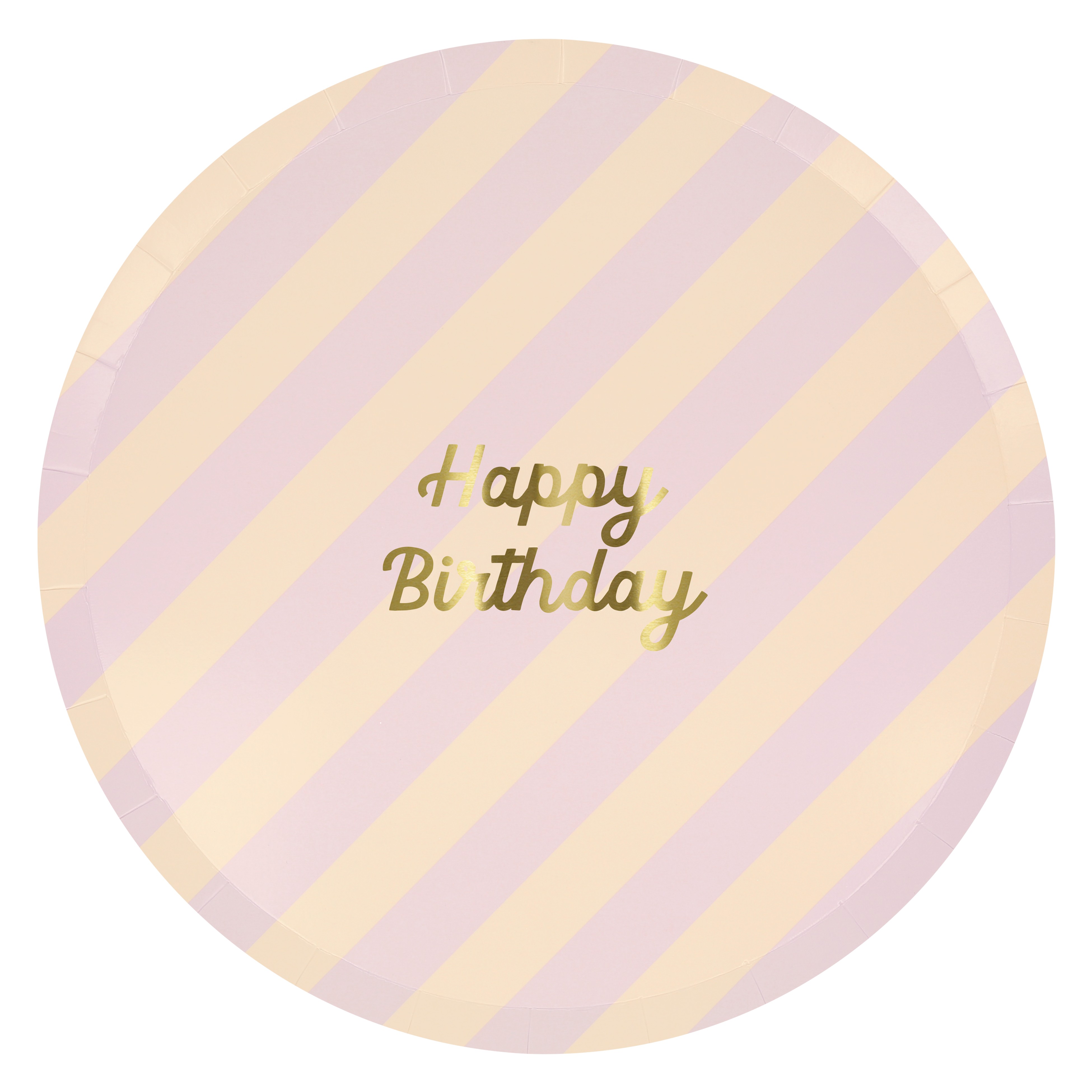 Geburtstagsdeko, Teller, Pastell, Streifen, Happy Birthday