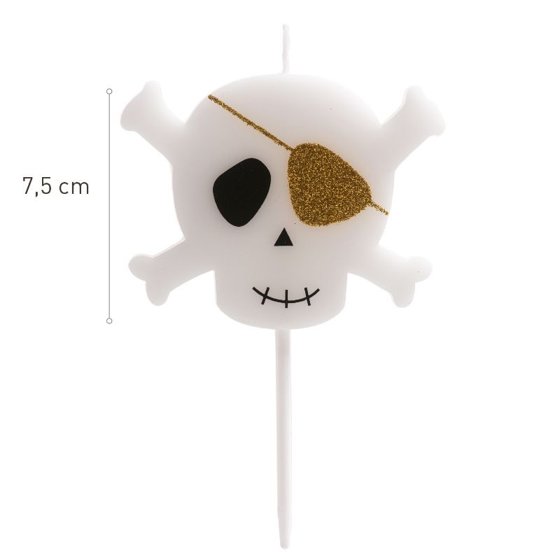 Kindergeburtstag-Kerze-Totenkopf-Pirat-2