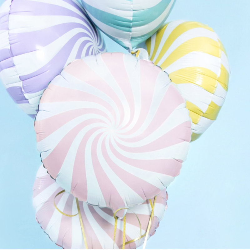 Kindergeburtstag-Folienballon_rund_Rosa_Weiss_1