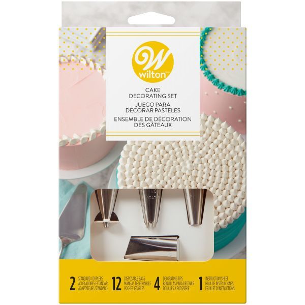 Kuchen-Dekorationsset, Pastellfarben, Spritzbeuteltipps, Fondantwerkzeug, Zuckerdeko-Muster