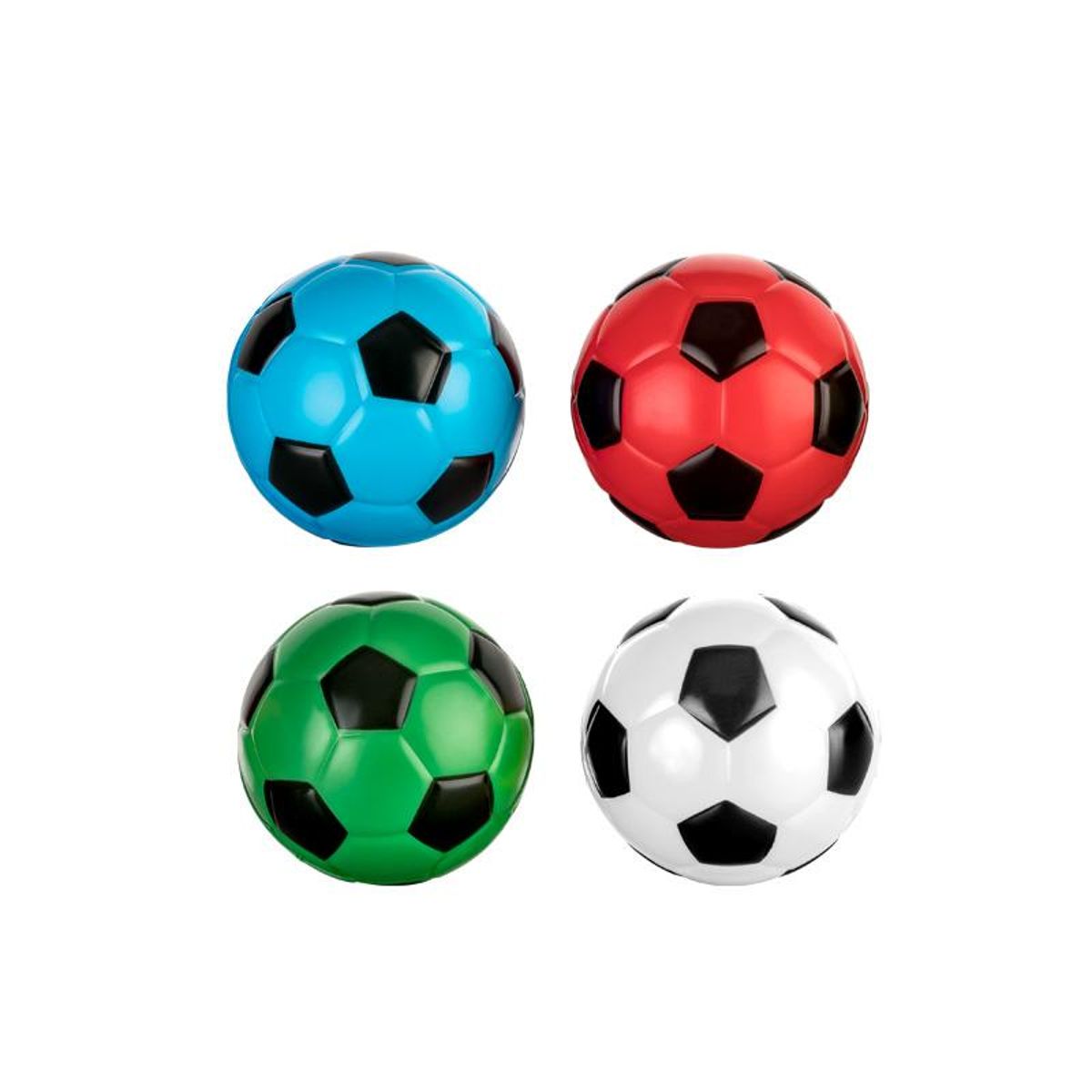 Fußball, Spielball, Bunte Ballen, Kunstleder, 4er-Set