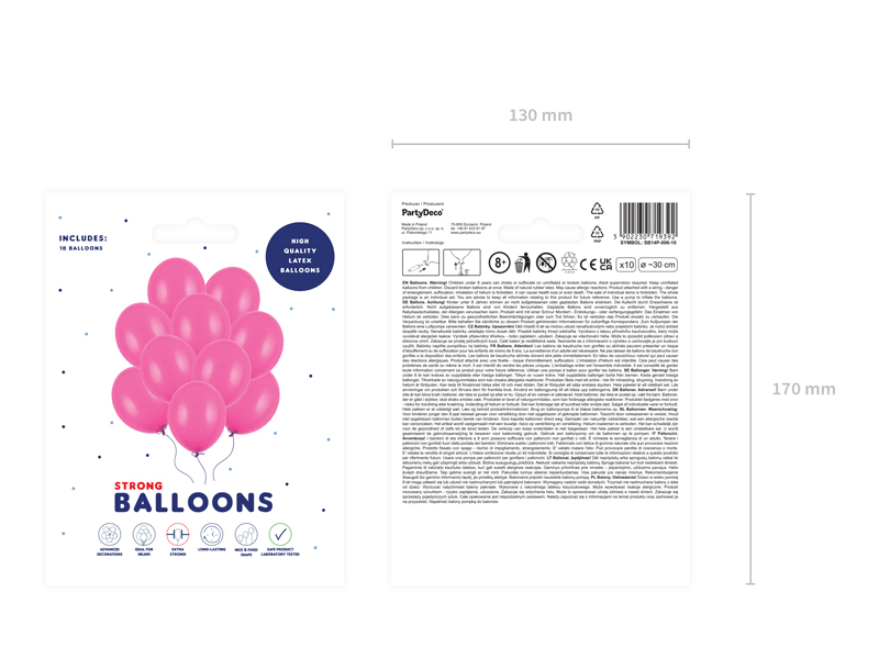 Ballonset, Latexballons, Rosa Ballons, Party-Deko, Ballonstrauß