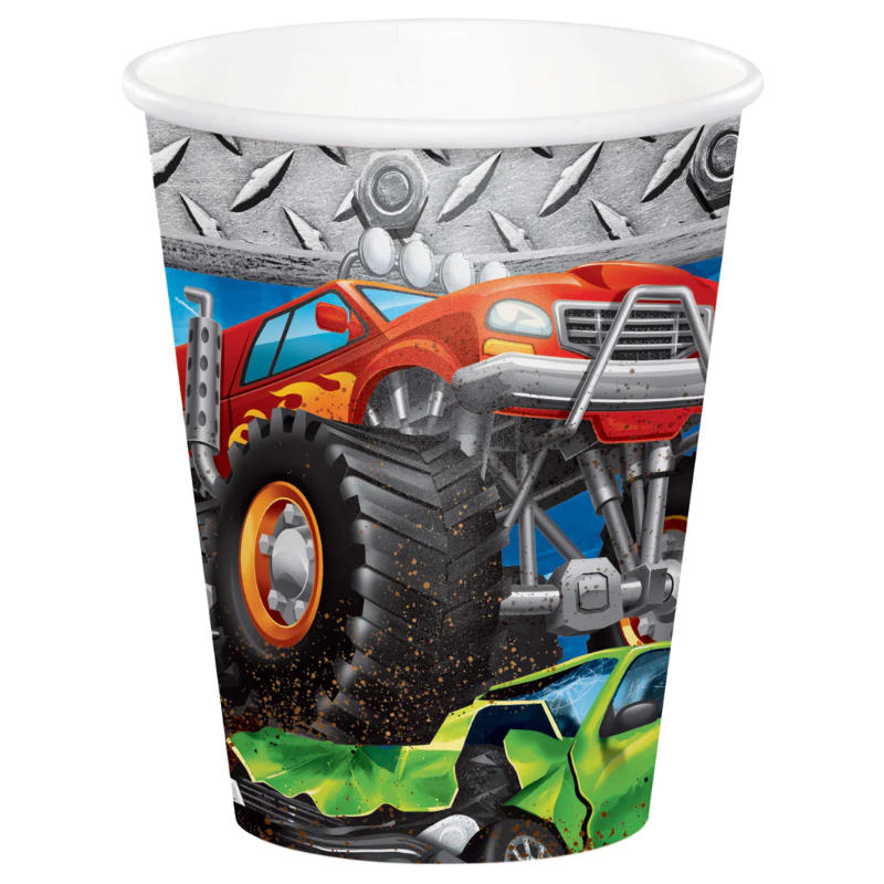 Kindergeburtstag-Partybecher_Monster_Truck_8_Stk