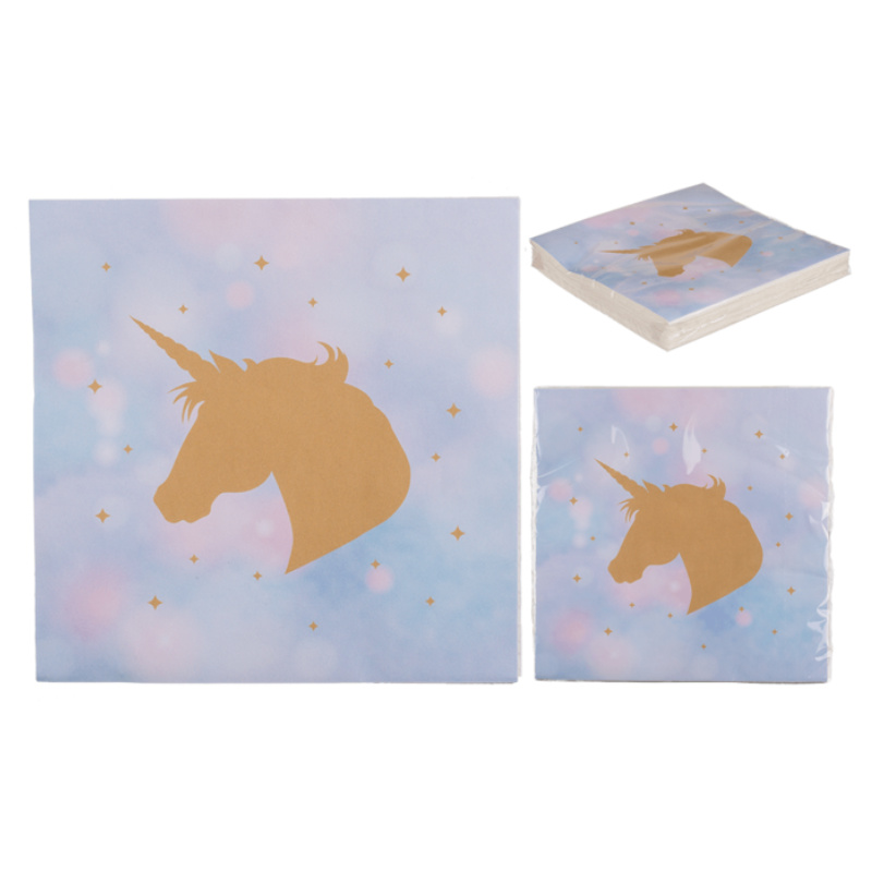 Kindergeburtstag-Servietten_goldenes_Einhorn_20_Stk_1