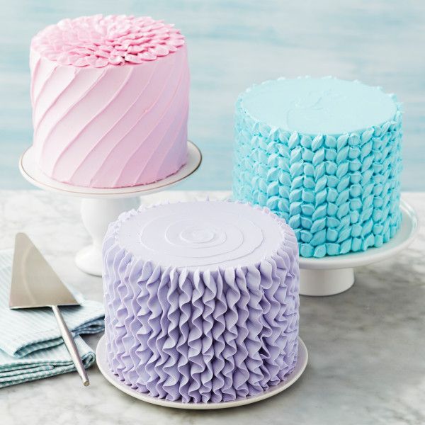 Kuchen, Kuchenverzierungen, Fondant, Pastell, texturiertes Zuckerguss