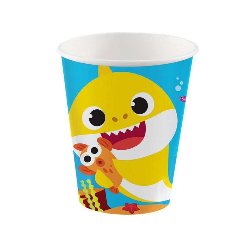 Kindergeburtstag-Partybecher_Baby_Shark_8_Stk_1