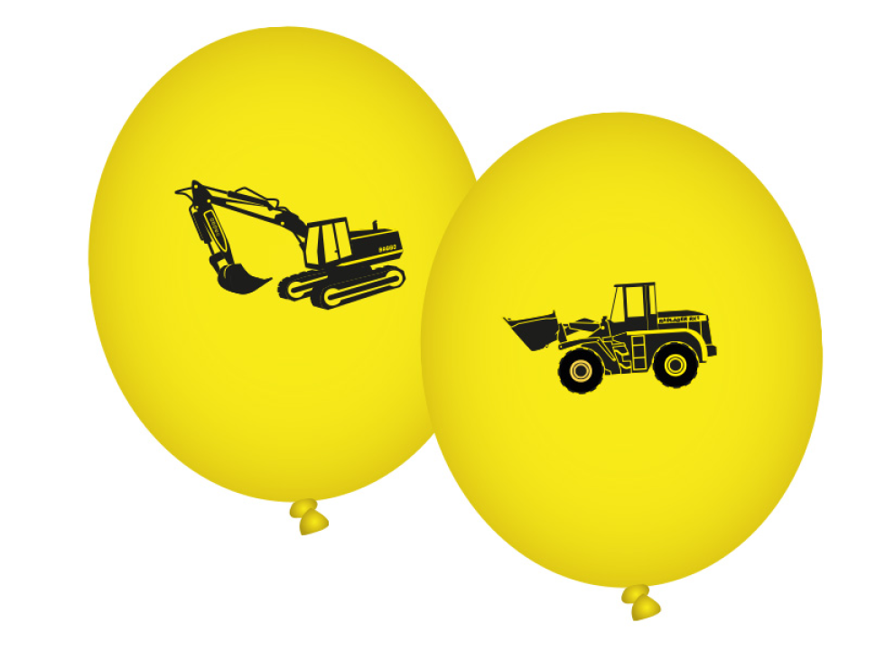 Ballons, Gelb, Baumaschinen, Baumaschinenballon, Luftballon