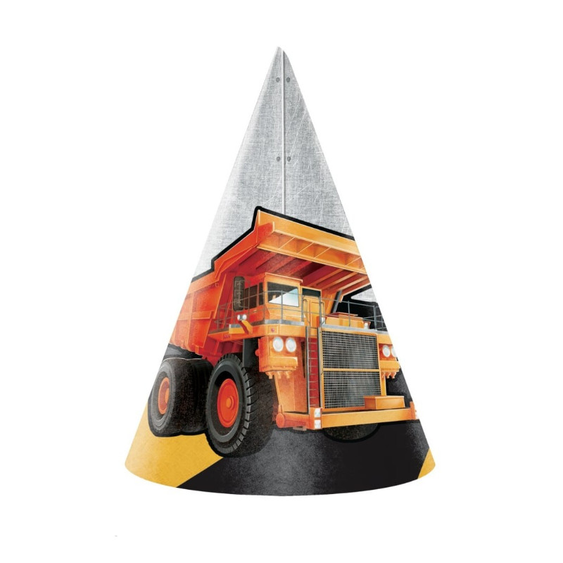 Kindergeburtstag-Partyhute-Baustelle