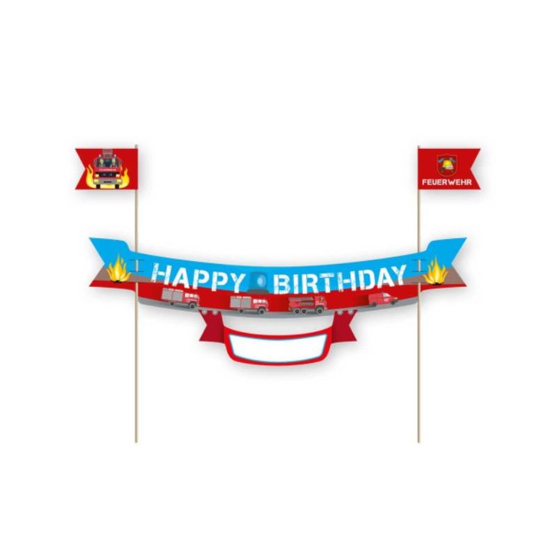 Kindergeburtstag-Tortnebanner-Feuerwehr