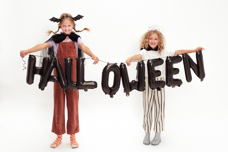 Halloween, Kostüm, Kinder, Schwarz, Ballonbanner