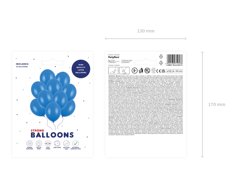 Ballon-Strauß, Blaue Ballons, Latexballons, Party-Dekoration, Verpackungskarte