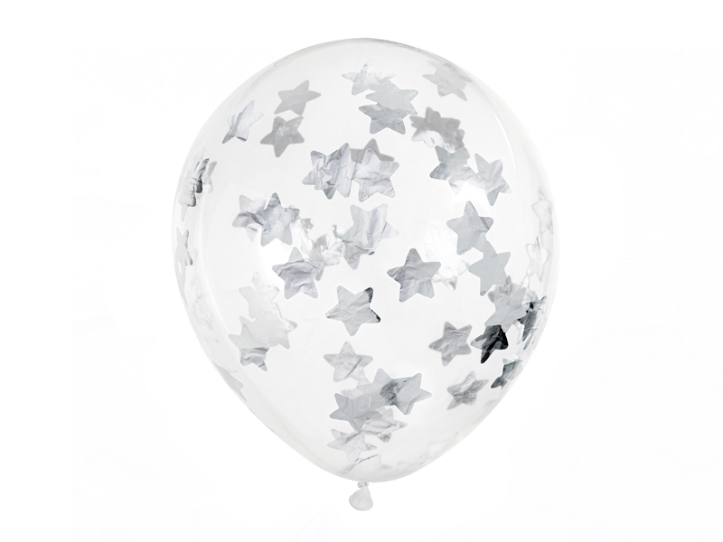 Luftballon, Sterne, Transparent, Luftballon mit Sternen, Dekorationsballon