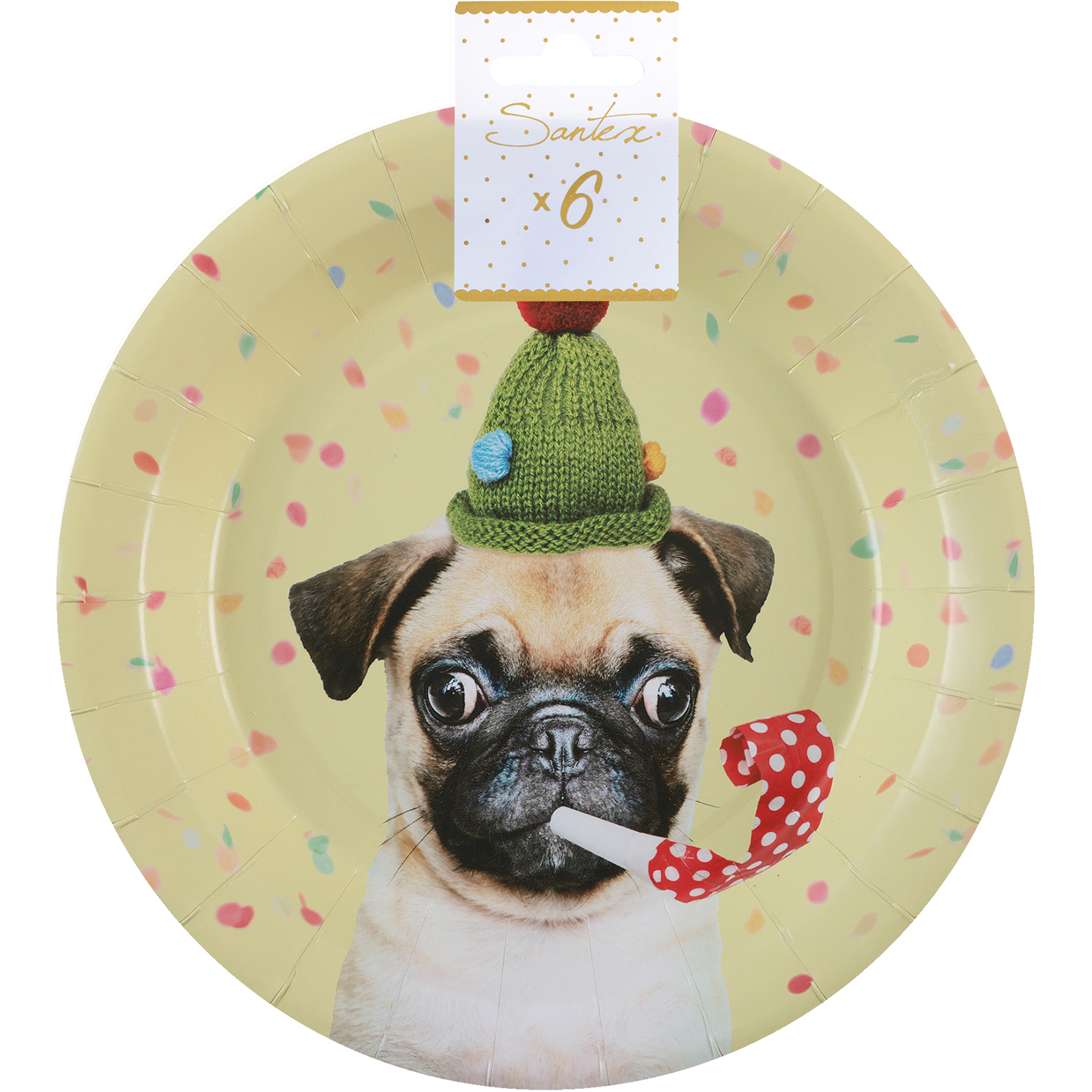 Papier Teller, Deko Teller?, Hund, Partykonfetti, Geburtstag