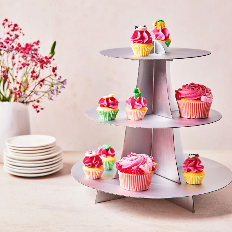 Kindergeburtstag-Cupcake-Stander-Silber-1
