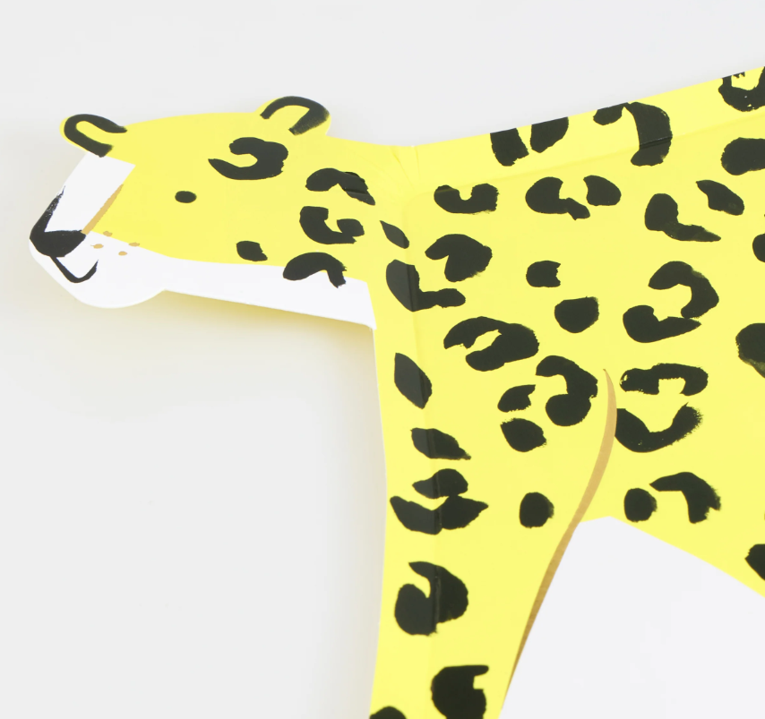 Leopardenklemmn, Gelb, Leopardenmuster, Tiermuster, Tierprint