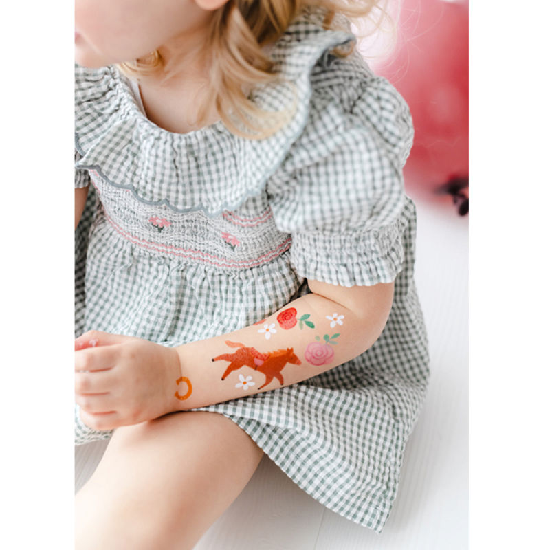 Kindergeburtstag-Tattoos-Pferde-2
