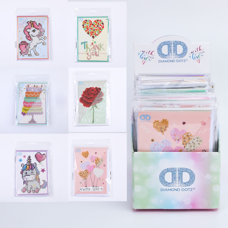 Kindergeburtstag-Grusskarte_Diamond_Dots_1_Stk_assort