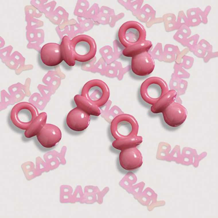 "Streuteile ""Hurra! Ein Mädchen!"" pink, 1 Stk"