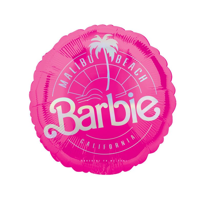 Kindergeburtstag-Folienballon-Barbie-rund