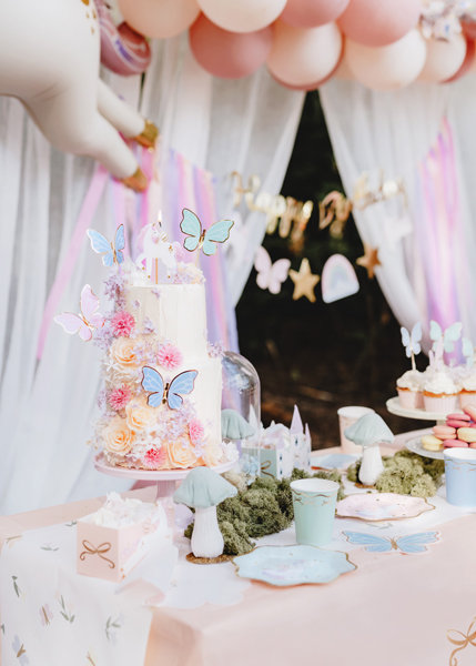 Kuchen, Torte, Geburtstag, Dekoration, Pastell