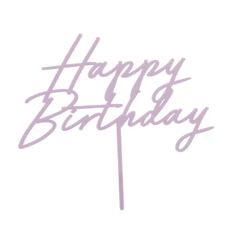 Cake Topper Joyeux anniversaire violet