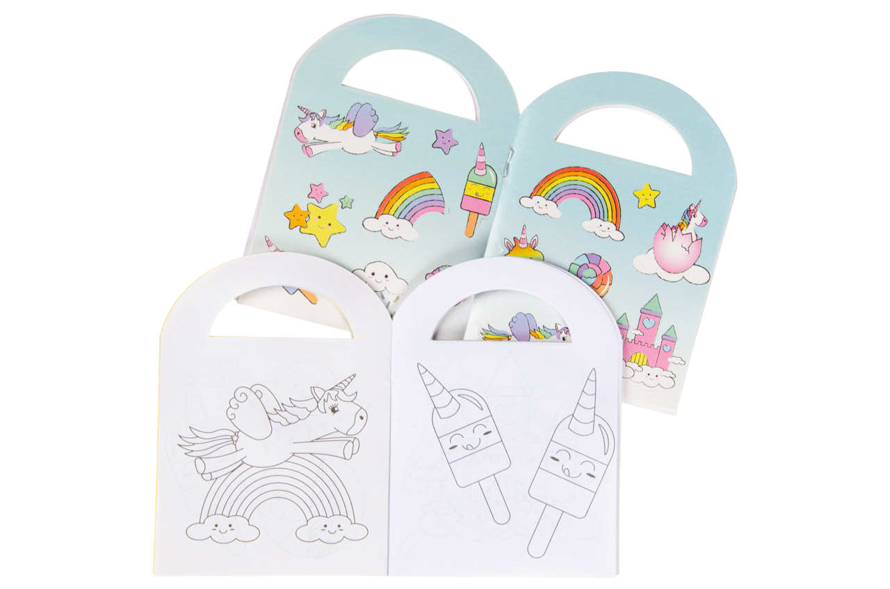 Kinder-Postkartenset, Ausmalbild, Motivbogen, Pastellfarben, Kinder-Postkartenset
